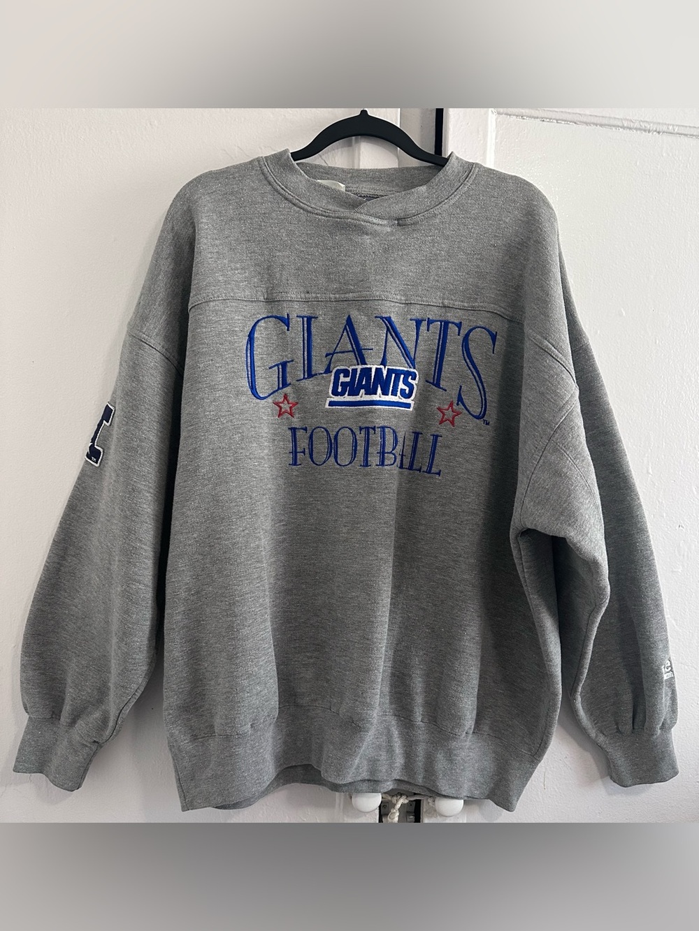 Vintage Lee Gray New York Giants Football Crewneck Sweatshirt